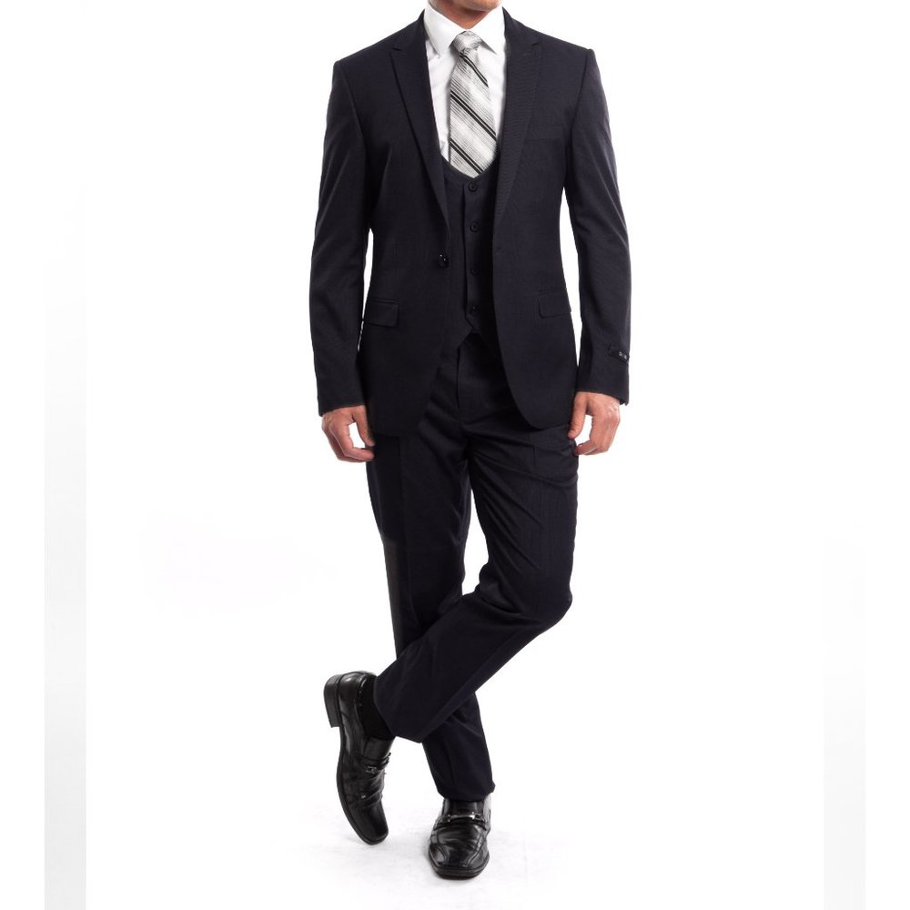 Tazio Ultra Slim Fit Stretch Fabric Mens Suit, Dark Navy